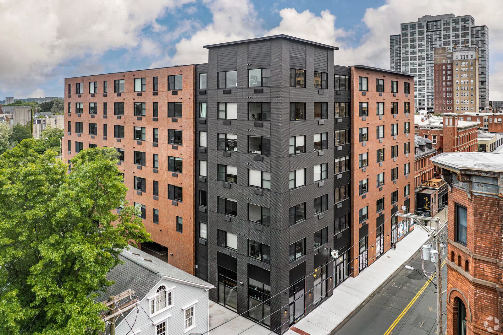 Curio 269 — a seven-story luxury apartment building at 269 Orange Street in downtown New Haven